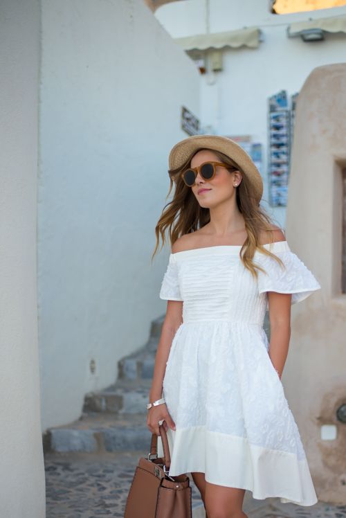 Oia Sunset - Julia Berolzheimer | Summer dress outfits, Cotton .