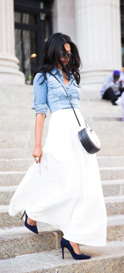 Long Skirts Done Right - Tips and Outfit Ideas - Be Modish | White .