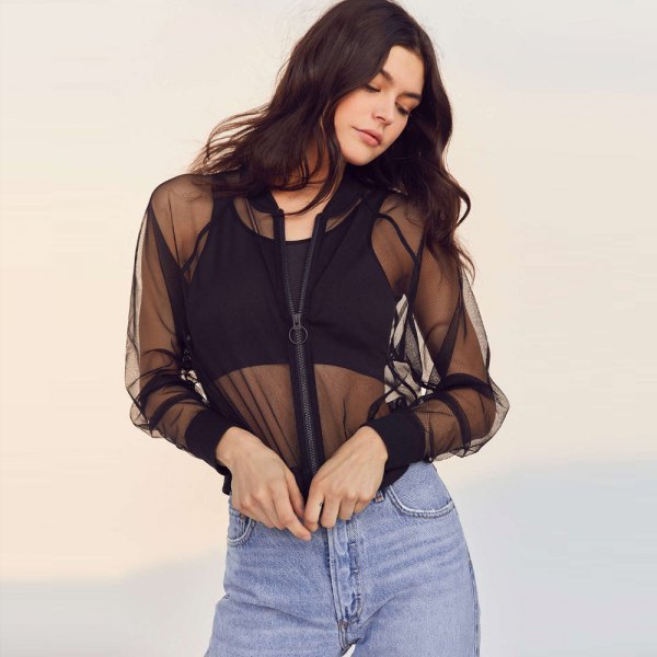 15 Unique and Ladylike Mesh Jacket Outfit Ideas - FMag.c