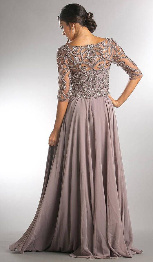 Gorgeous Beading Mother of the Bride Dress Chiffon Lace Plus Size .