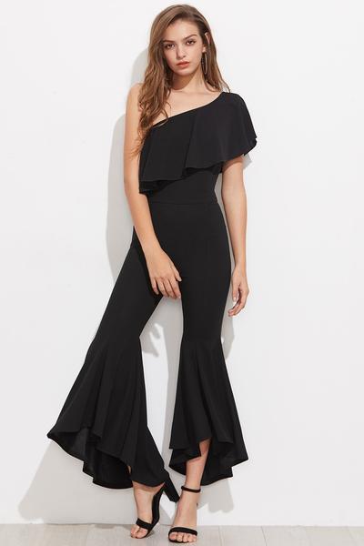 off-the-shoulder palazzo overall