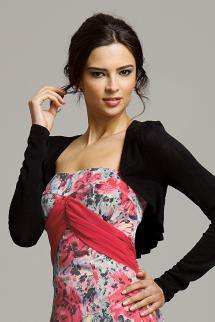 strapless maxi dress with rose pattern