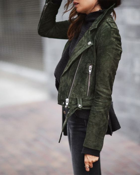 olive green jacket casual