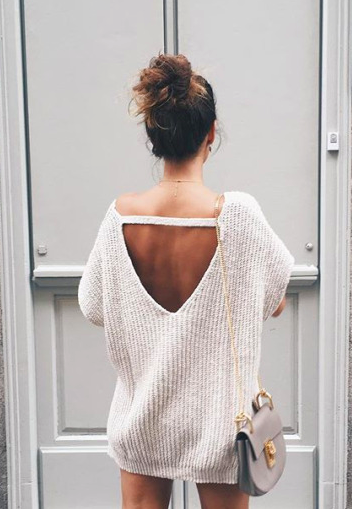 open back sweaters | Fashion, Cute outfits, Cloth