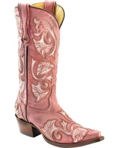 pink cowgirl boots flowers