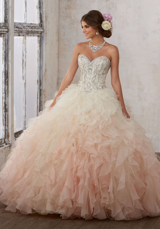 pink quinceanera dress silver