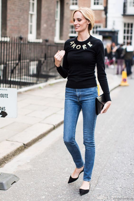 pointy toe shoes black sweater