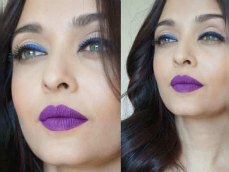 lipstick hacks: How to pull off purple lipstick like Aishwarya Rai .