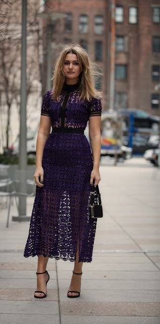 Purple Midi Dress Outfit Ideas for Women – kadininmodasi.org in .