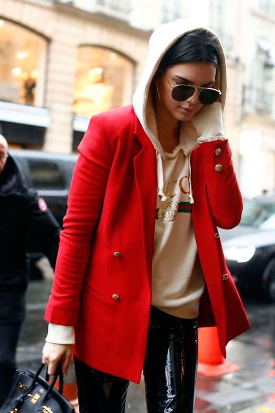 red blazer sweatshirt