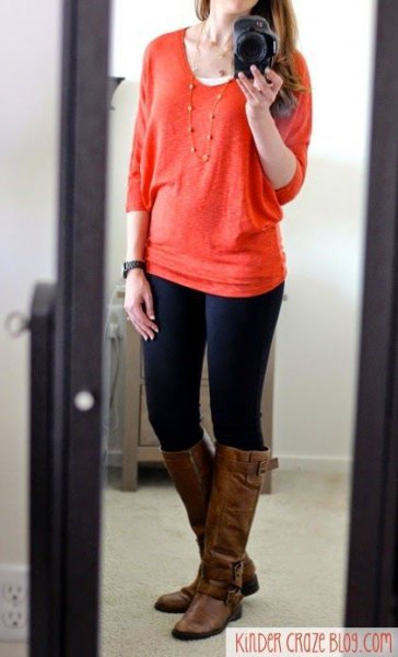 red, chunky skinny jeans
