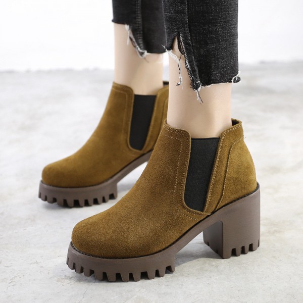 Buy Female Ankle Boots High Quality Leather Shoes Pointed Toe Mid .