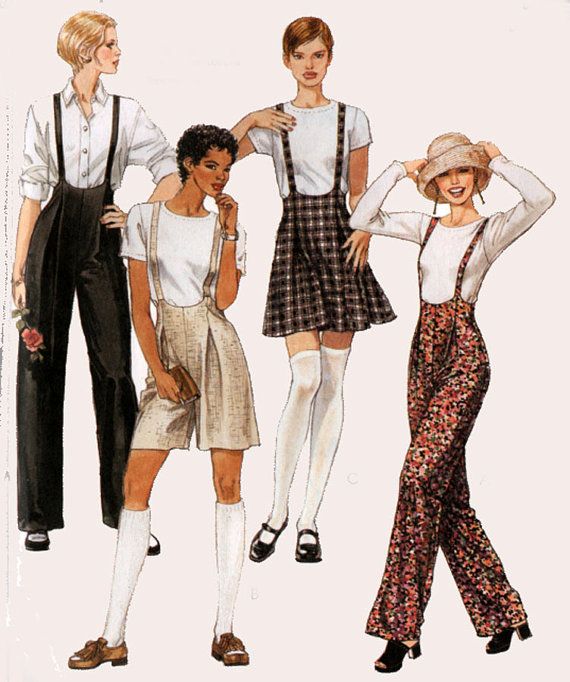 Easy McCalls 7651 Suspender Pants Shorts Skirt Size 12-16 Hips 36 .