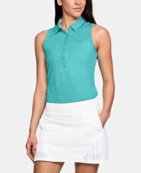 blue-green sleeveless top with white mini golf skirt