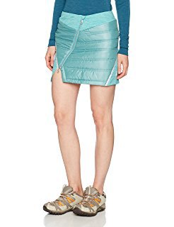 blue-green mini skirt with slit