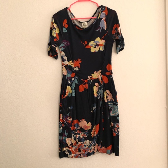Anthropologie Dresses | Weston Wear Navy Floral Dress | Poshma