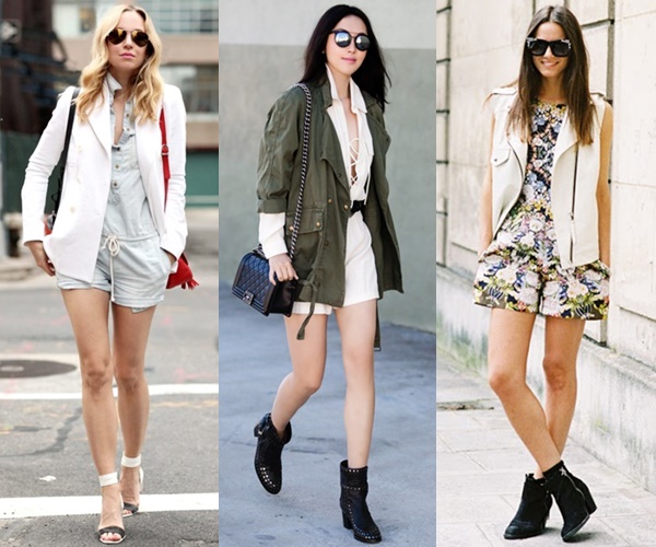 Wear a romper for the wedding with a jacket vest