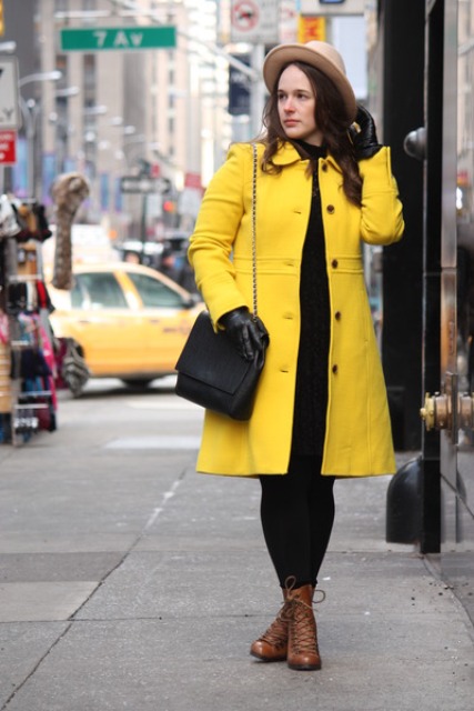 25 Stunning Yellow Coat Outfits For Fall - Styleohol