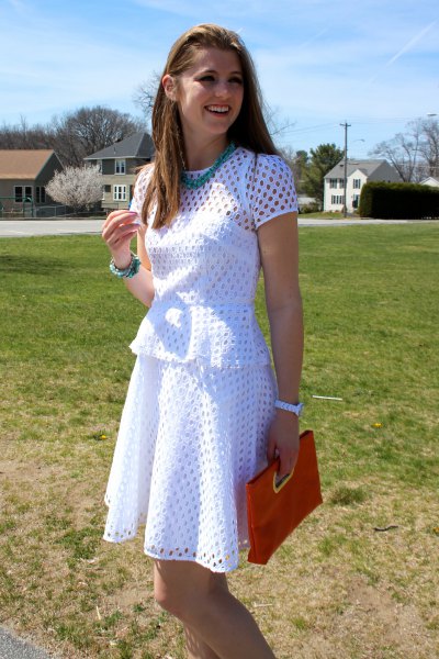 white airy dress outfit
