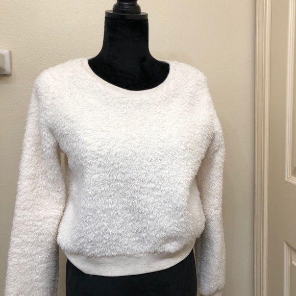 Abercrombie & Fitch Sweaters | White Fluffy Sweater | Poshma