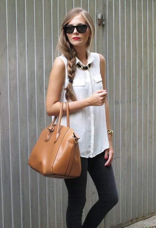How to Style White Sleeveless Blouse for Women - FMag.c