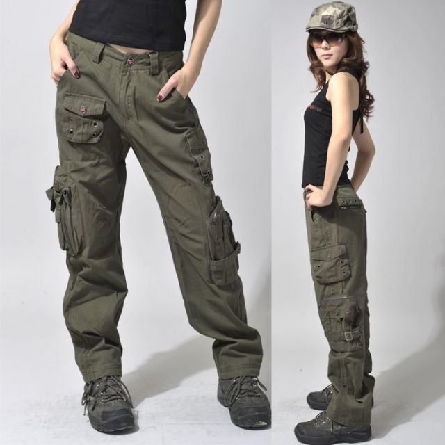 Women hiking cargo pants with hat