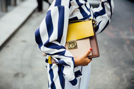 yellow-blue outfit bag