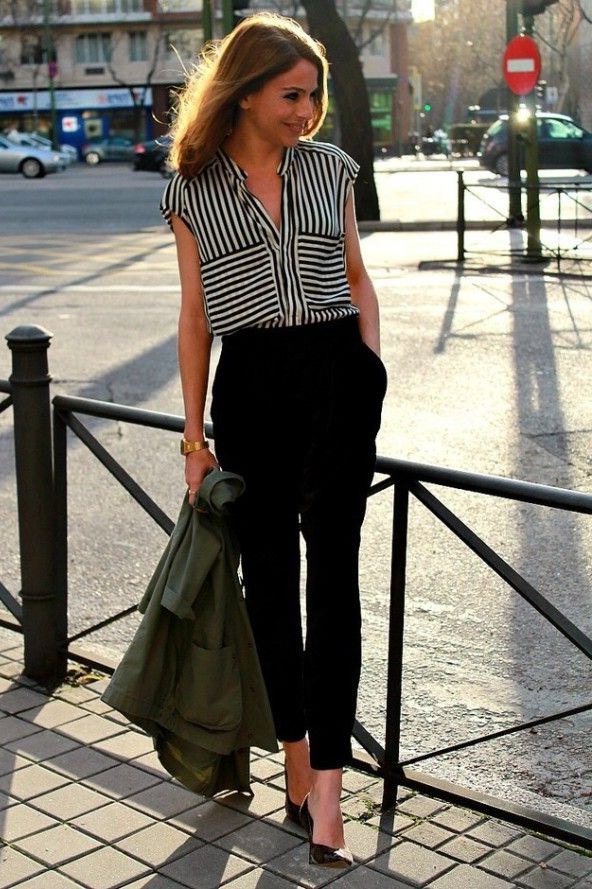 Black And White Top Outfit Ideas