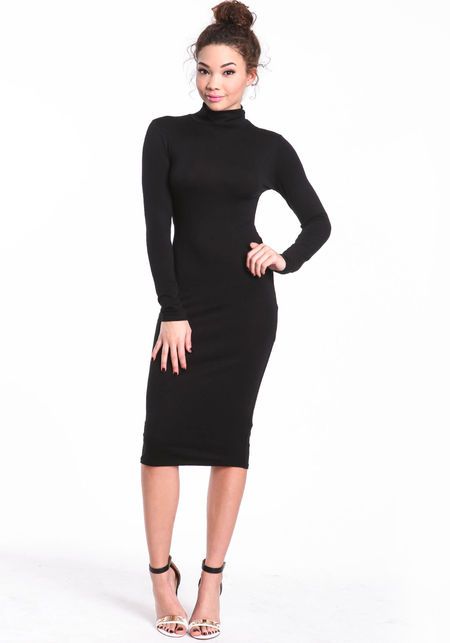 Black Turtleneck Dress Outfit Ideas