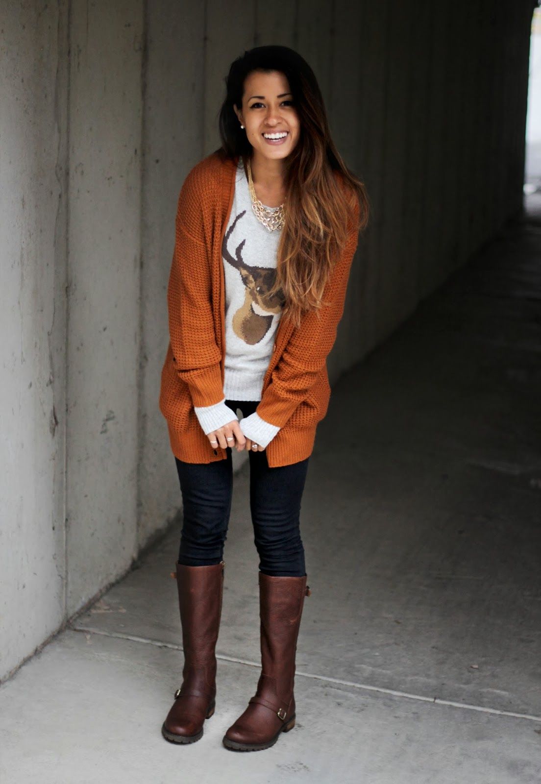 Burnt Orange Sweater Outfits