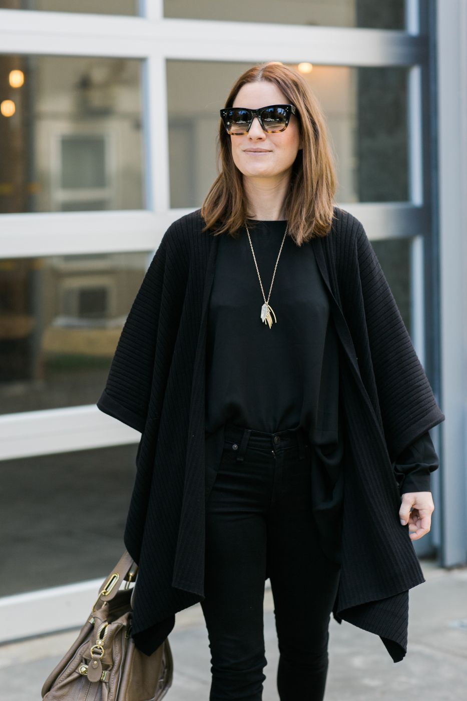 How To Style Black Poncho