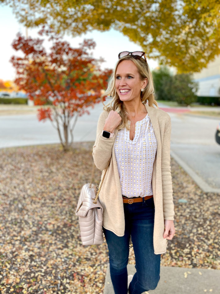 How To Style Gold Cardigan