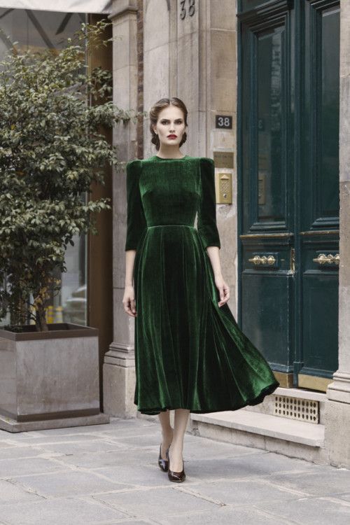 How To Style Green Velvet Dress