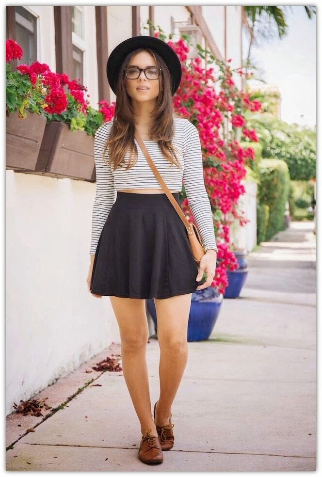 How To Style High Waisted Skater Skirt