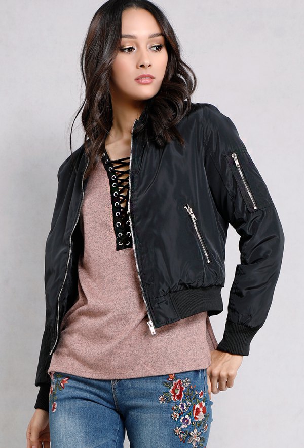How To Style Hooded Bomber Jacket