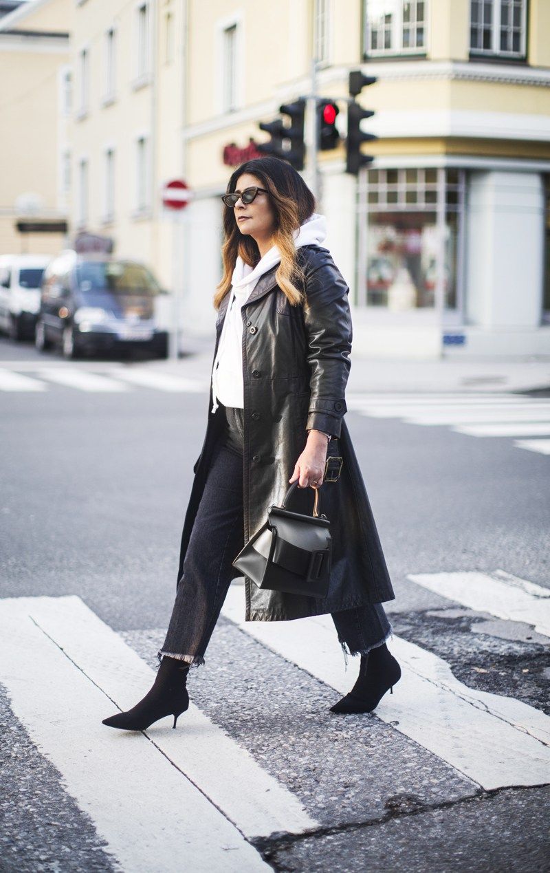 How To Style Leather Trench Coat