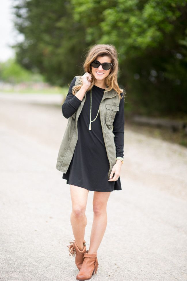 How To Style Long Sleeve Swing Dress