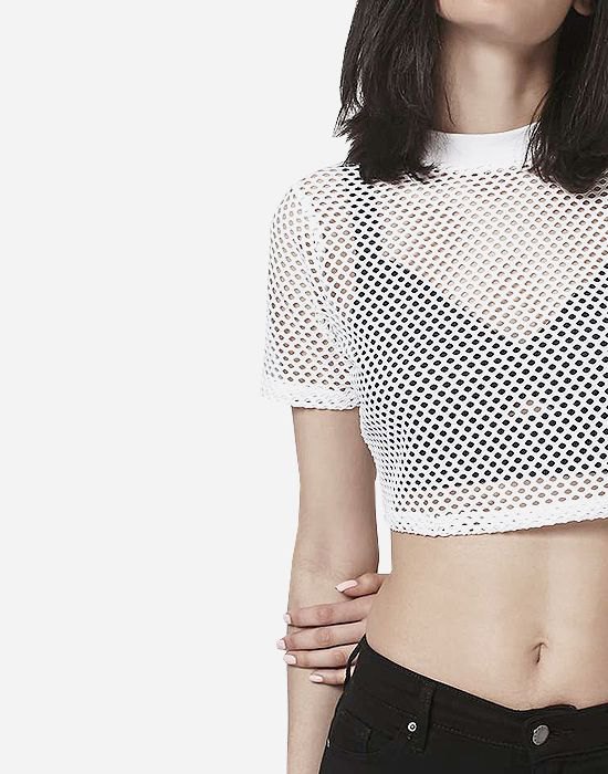 How To Style Mesh Crop Top
