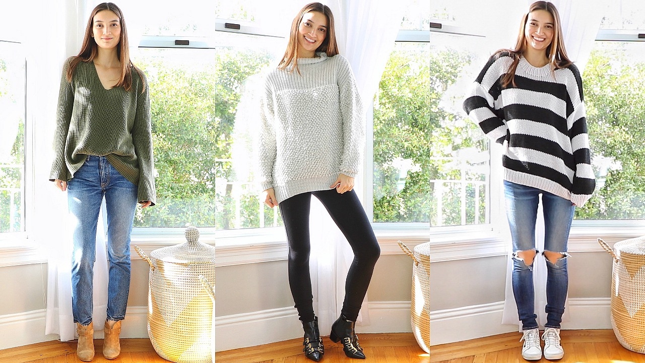 How To Style Oversized Knit Sweater