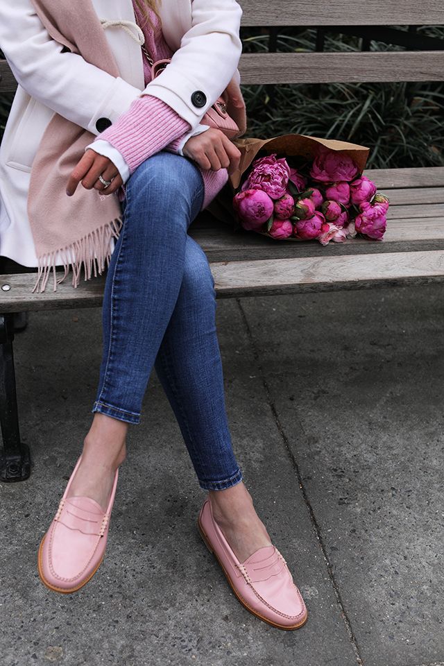 How To Style Pink Loafers
