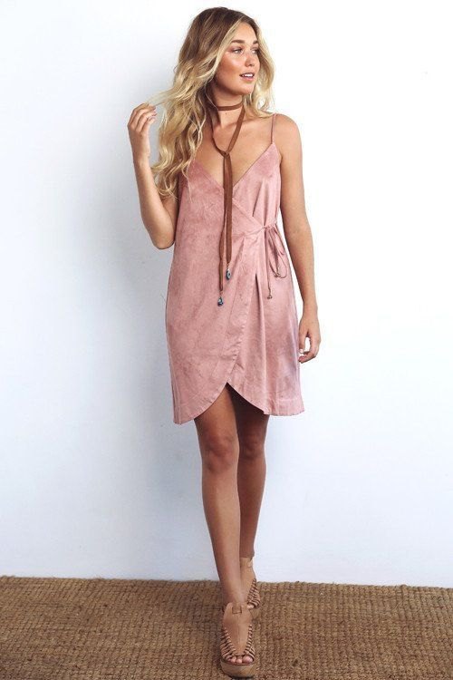 How To Style Pink Wrap Dress