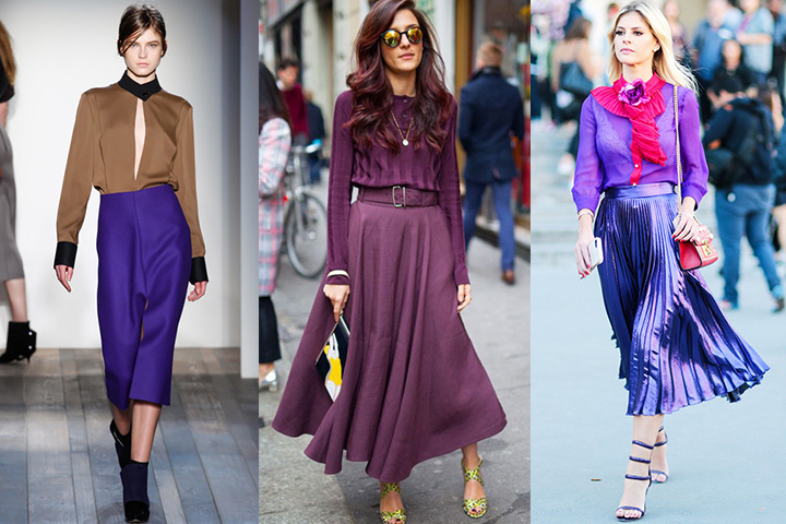 How To Style Purple Skirt
