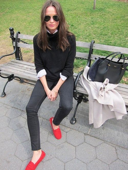 How To Style Red Loafers