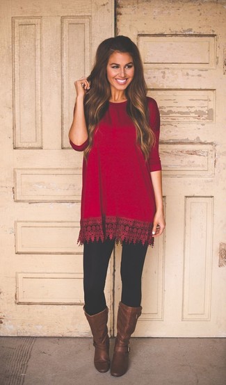 How To Style Red Tunic