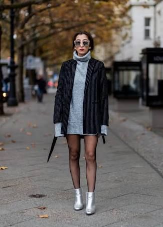 How To Style Silver Ankle Boots