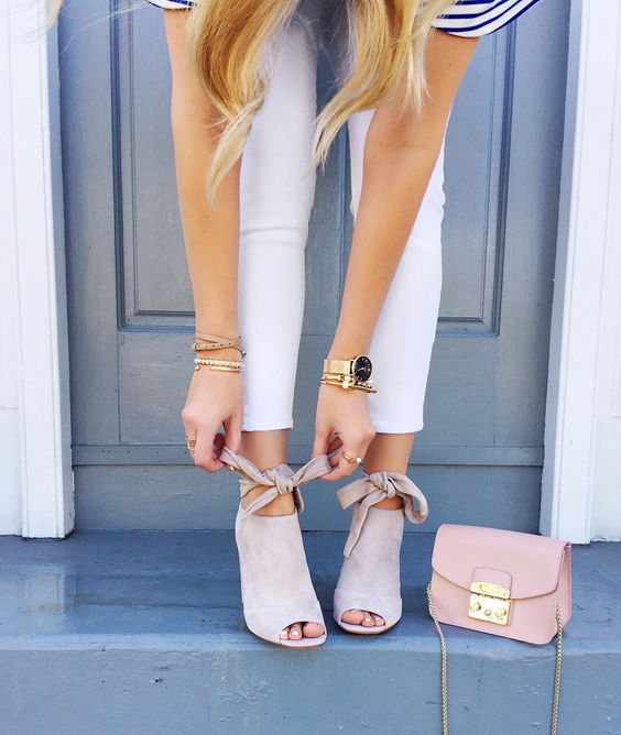 How To Style White Open Toe Heels