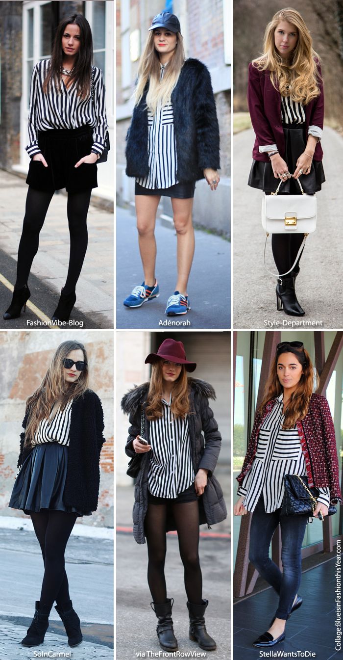 How To Wear Black And White Striped Shirt