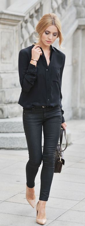 How To Wear Black Blouse