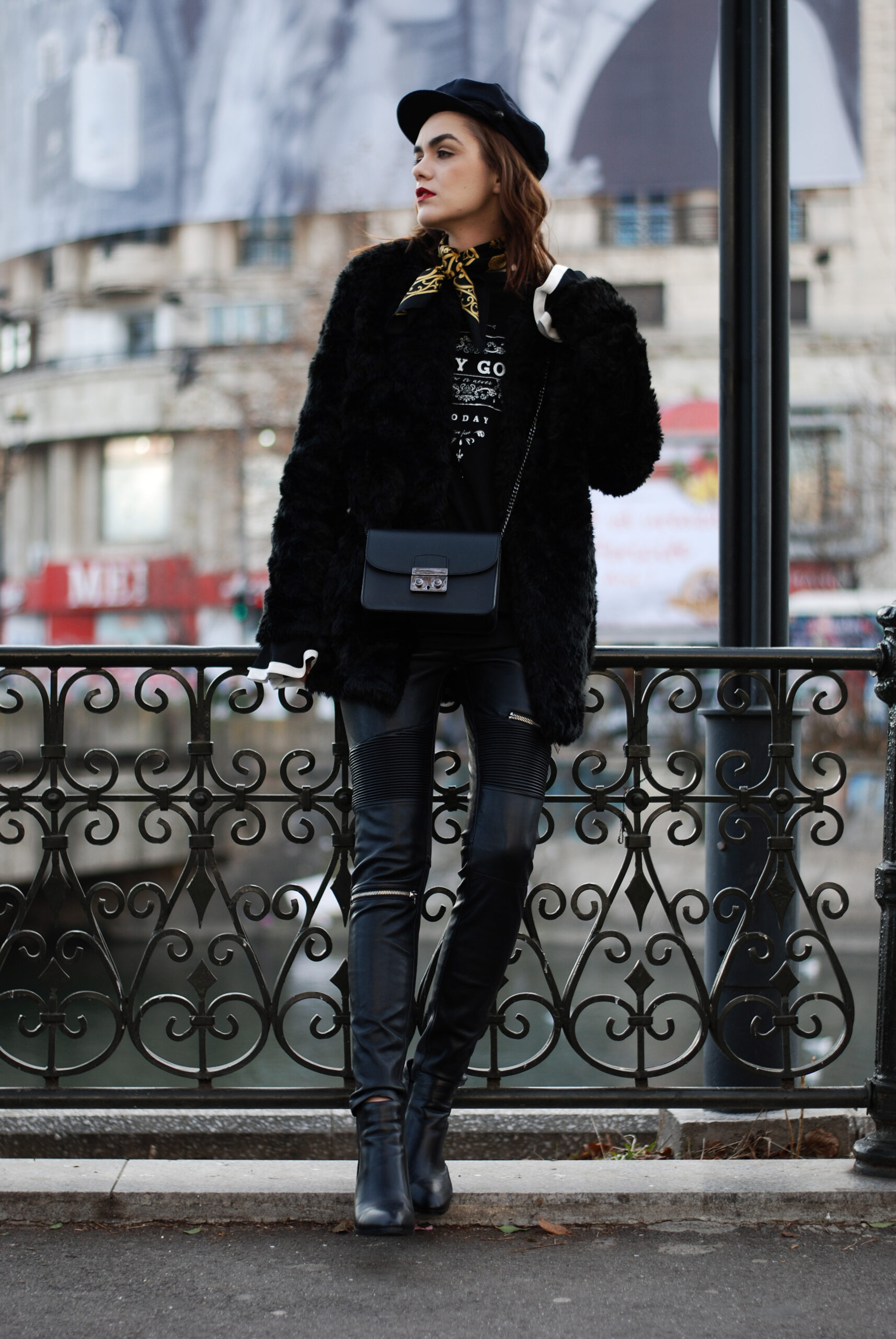 How To Wear Black Faux Leather Jacket