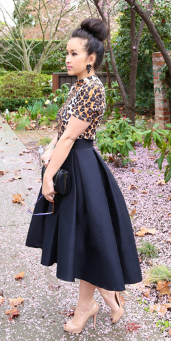 How To Wear Black High Low Skirt